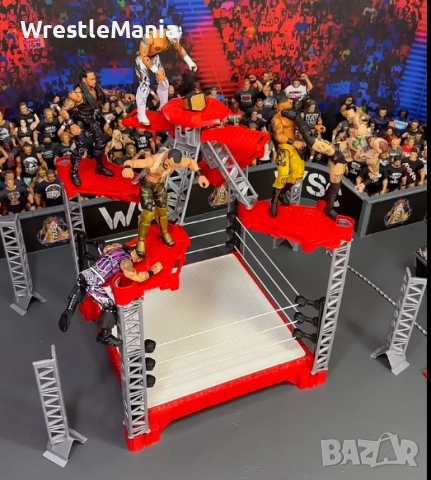 Рядък Кеч Ринг WWE CREATE A WWE SUPERSTAR RING BUILDER, снимка 15 - Колекции - 51854794