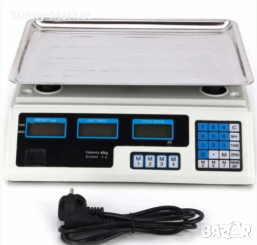 Професионален електронен кантар до 40 кг с двоен дисплей, снимка 4 - Електронни везни - 53518363
