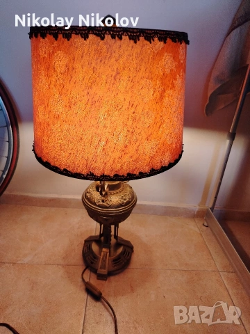 Бронзова лампа Арт Нуво, снимка 10 - Настолни лампи - 53143709