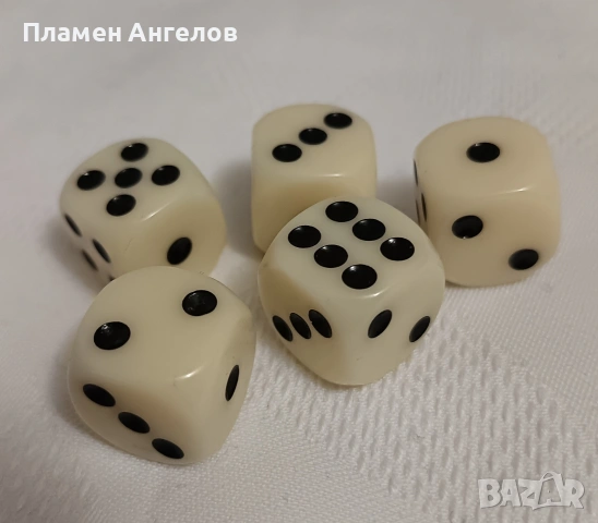 Комплект от 5 ретро зарове за барбут, игри, снимка 4 - Настолни игри - 53614740