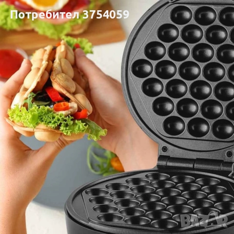 Уред за гофрети бъбъл-вафла MUHLER, 1000W, снимка 3 - Други - 52365201
