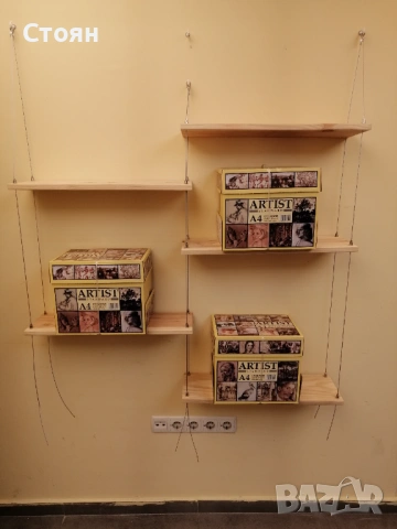 Висяща етажерка с дървени плотове , снимка 9 - Етажерки - 53563610