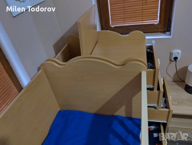 Продавам запазена люлееща се бебешка кошара, снимка 3 - Кошарки - 53922825