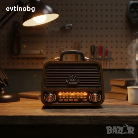 Винтидж радио MEIER MD-1308BT - ретро дизайн с модерни функции, снимка 4 - Радиокасетофони, транзистори - 53787538
