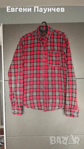 Scotch & Soda мъжка бархетна риза Размер L в червен цвят 