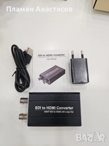 SDI към HDMI конвертор 1080p с Loop Output – поддръжка на 3G-SDI / HD-SDI / SD-SDI, снимка 8 - Чанти, стативи, аксесоари - 52536271