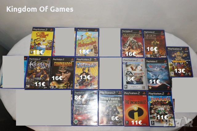 Игри за PS2 The Simpsons/Gladiator/Legion/Top Gun/The Incredibles/Commandos 2/Jumanji