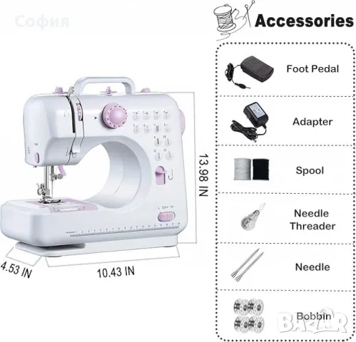 Мини шевна машина с 12 различни вида шевове SM-505A, снимка 7 - Други - 49191884