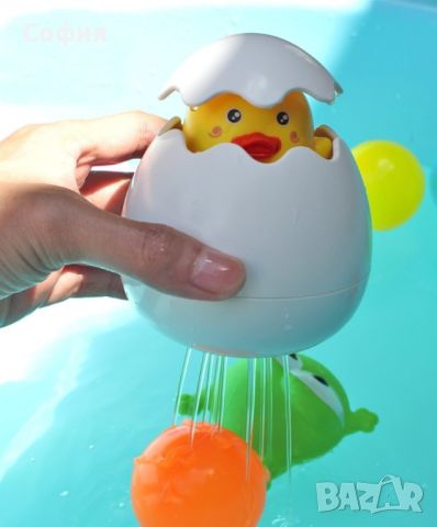 Детска забавна играчка за вана жълто пате в яйце, снимка 4 - Други - 45731203