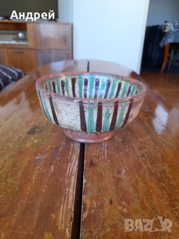 Стара керамична паница #14, снимка 3 - Други ценни предмети - 52850880