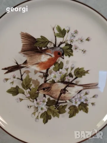 декоративна порцеланова чиния с птици 8/1, снимка 2 - Декорация за дома - 49903436