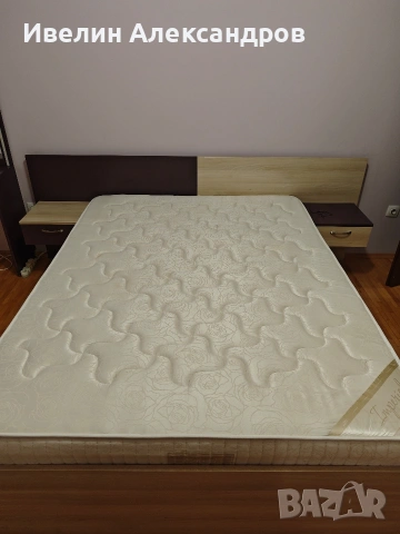 Спалня легло 140/200 + нощи + скрин, снимка 4 - Спални и легла - 54025475