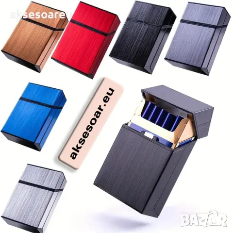 Идеална подаръчна метална кутия табакера с магнитен капак за 80 мм стандартни цигари модна стилна, снимка 16 - Табакери - 50220834