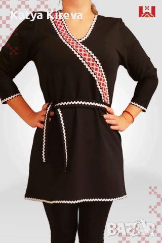 Елегантна туника с фолклорни мотиви , снимка 2 - Туники - 53046449