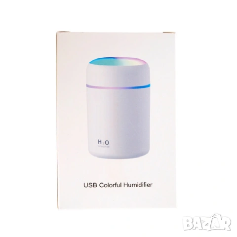 Овлажнител за въздух с LED светлини + 10 мл етерично масло подарък, снимка 3 - Други - 53658309