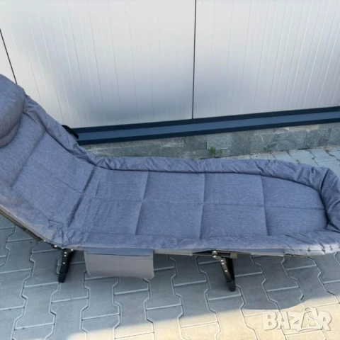 Сгъваемо походно легло / шезлонг - СВЕТЛОСИВО, снимка 3 - Други - 51128958