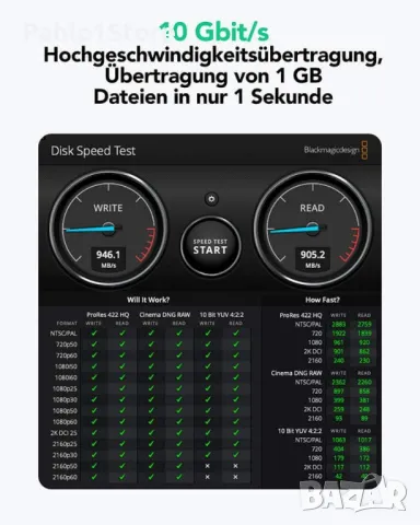 AGPTEK докинг станция Type C Hub с M.2 NVMe и NGFF SATA SSD/HDD, снимка 2 - Друга електроника - 47383672