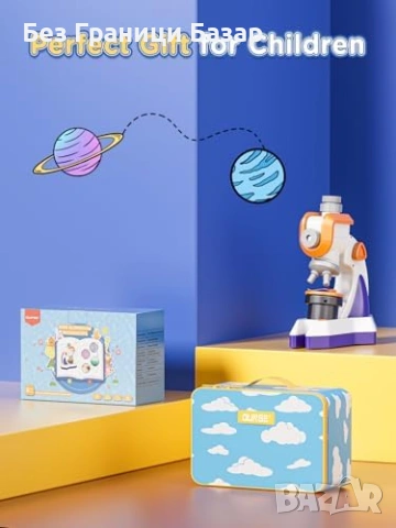 Нова играчка Детски STEM микроскоп с проектор 100X 400X 1200X комплект, снимка 8 - Образователни игри - 54045746