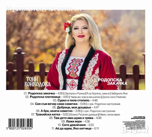 Тони Войводова-Родопска закачка, снимка 2 - CD дискове - 49356403