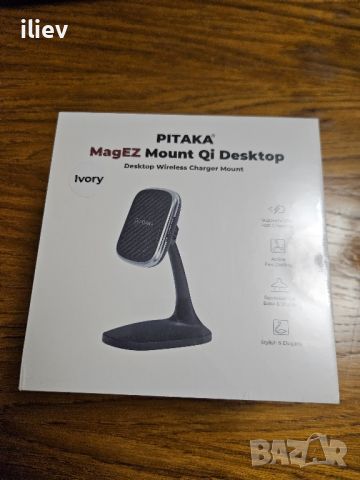 PITAKA MagEZ Mount Qi Desk Phone Mount Безжичен настолен държач за мобилен телефон, снимка 1 - Безжични зарядни - 45675000