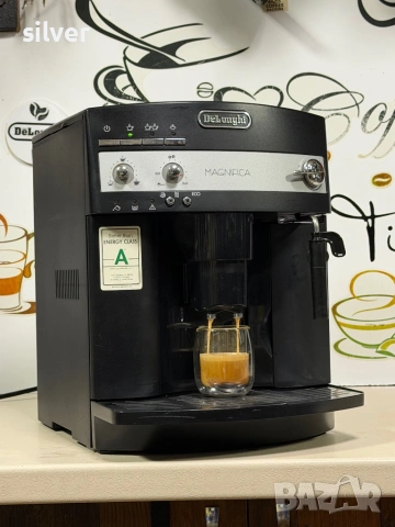 Кафемашина кафе автомат delonghi magnifica с гаранция, снимка 3 - Кафемашини - 53377009