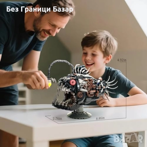 Нова Механична фенерна риба 1038 части – океански конструктор деца, снимка 5 - Други - 51902910