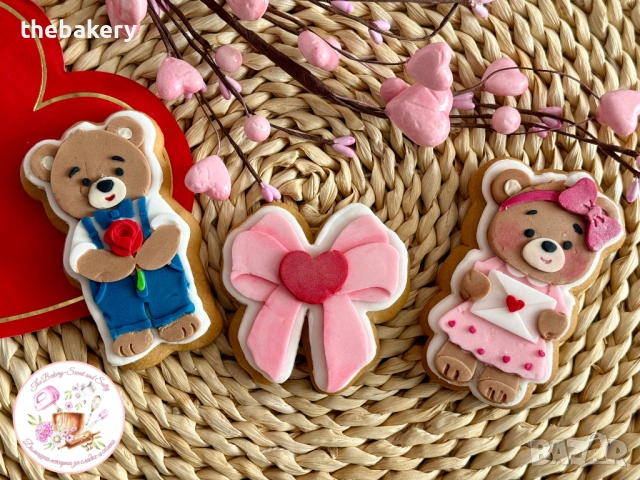 Подаръчна кутия с бисквитки за Свети Валентин, снимка 2 - Други - 53401561