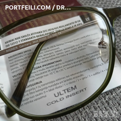 Дамска диоптрична рамка AIGNER (Germany), титан, целуоид ацетат, Made in South Korea, супер качество, снимка 13 - Слънчеви и диоптрични очила - 53608238