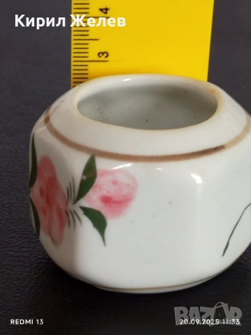 Винтидж малка купичка декорирана с цветя порцелан за КОЛЕКЦИЯ 51353, снимка 7 - Други ценни предмети - 51776358