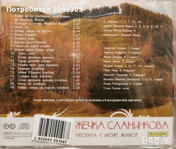 Жечка Сланинкова - Песента е моят живот, снимка 2 - CD дискове - 49763730