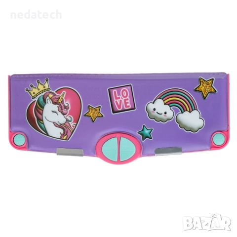 Несесер  с магнитно затваряне, Лилав, 24.5x10x4см.