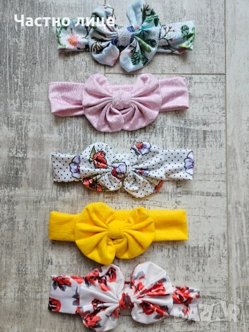 Детски и бебешки ленти за коса , снимка 6 - Шноли, диадеми, ленти - 31493383