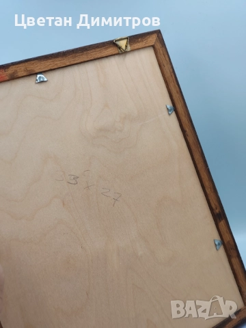 Винтидж холандска авторска картина, снимка 7 - Картини - 52789020