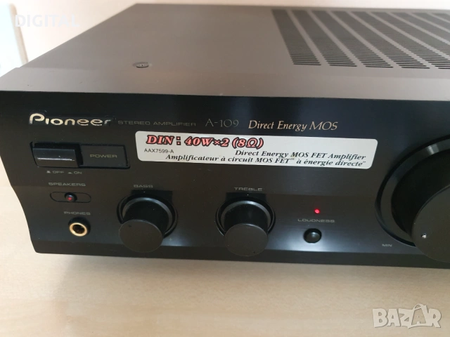 Усилвател PIONEER A-109, снимка 2 - Ресийвъри, усилватели, смесителни пултове - 53110959
