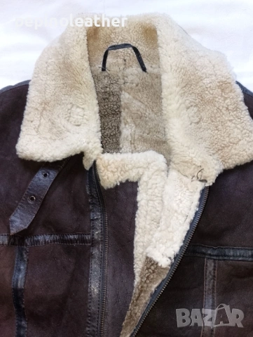 Flying Wear Оригинално Пилотско Кожено Яке от истинска агнешка кожа, тип В-3, размер US 52 / 3ХL, снимка 2 - Якета - 52794358