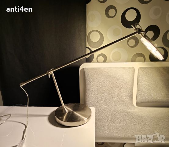 2 броя LED настолни лампи с 20 х 0,2 вата крушки, неръждаема стомана, настолна лампа, снимка 3 - Настолни лампи - 45197274