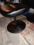 Релакс стол с табуретка кожени, снимка 4