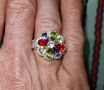 Дамски пръстен с цветни циркони, снимка 5