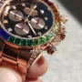 Дамски луксозен часовник Rolex Daytona Rainbow 🌈, снимка 5