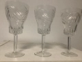 Чаши за вино кристал произведено  в Чехословакия  1970 години височина 16 см цена за 3 броя, снимка 1