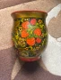 Дървена рисувана ваза/кашпа Хохлома, снимка 1
