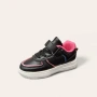 Детски кецове за момиче с равна подметка в черно и розово модел: 4035-1 black/rose, снимка 2