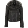 Оригинално кожено яке с пух, снимка 2