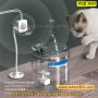 Прозрачен фонтан поилка за котки и кучета със сензор активиращ се при движение - КОД 3643, снимка 4
