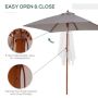 Outsunny 2m x 1,5m градински чадър-чадър с накланящ се сенник, снимка 4