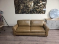 Светло кафяв кожен диван четворка, снимка 6