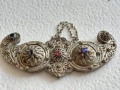 Сребърна високопробна филигранна пафта-пафти,, снимка 5