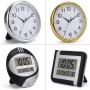 Стенен Часовник с Аналогов и LED Дисплей. Дигиталени Часовници с Термометър. LED Стененни Часовници, снимка 1