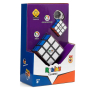 Комплект оригинален Рубик куб 3x3x3 & Ключодържател - С цветни пластини