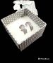 Сребърни обеци с винтчета и безплатна кутийка за подарък, снимка 2